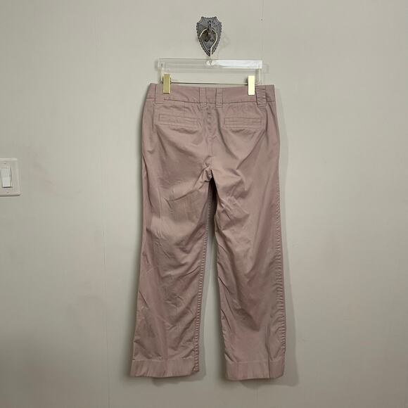 Vintage J. Crew 6R cream chino pants trouser Corpcore business mid rise wide leg - Picture 5 of 7